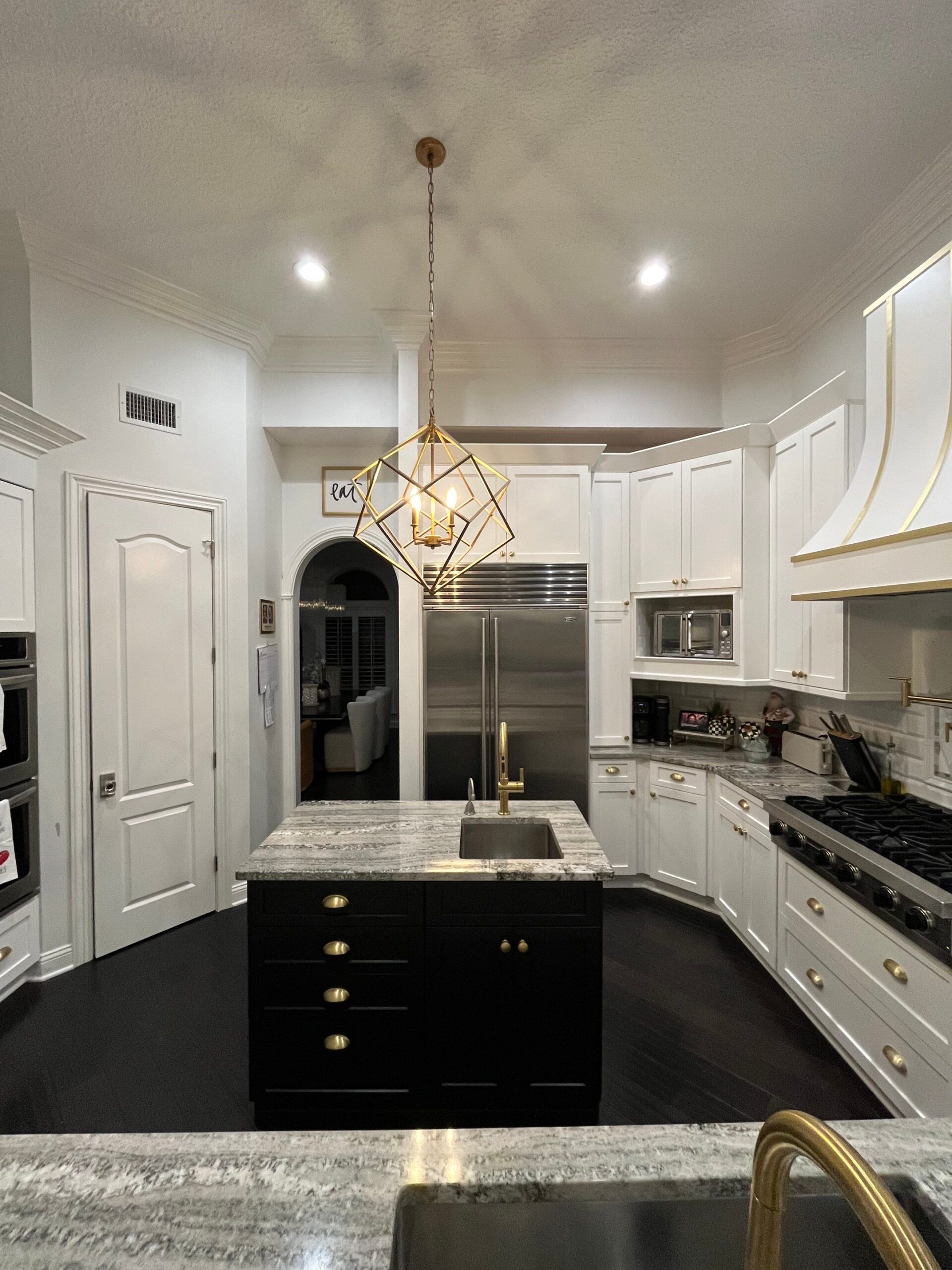 Custom kitchen cabinetry installation by custom cabinet makers Jacksonville FL, showing wood cabinets and countertops